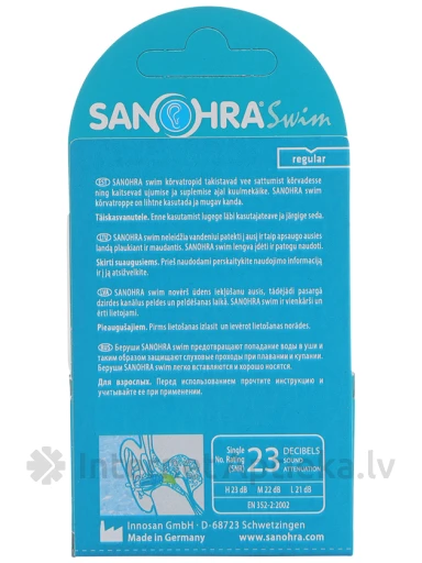 Sanohra swim adult ausu aizbāžņi pieaugušajiem peldēšanai, 2gb. | internetaptieka.lv