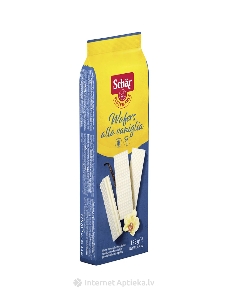 Schär Wafers Alle Vaniglia bezglutēna vafeles ar vaniļas krēmu, 125 g | internetaptieka.lv