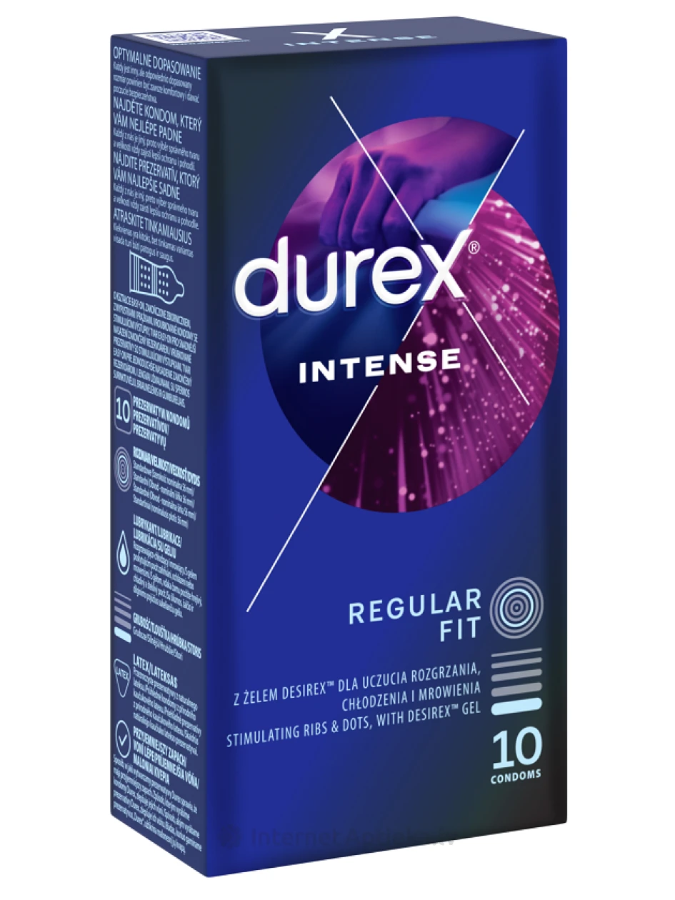 Durex Intense Презервативы, 10 шт. | internetaptieka.lv