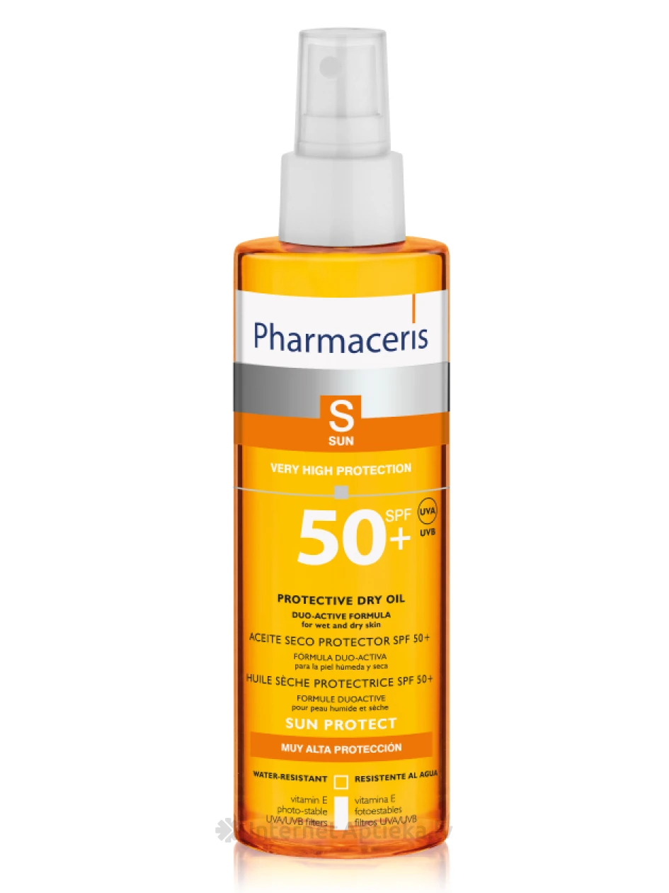 Pharmaceris S SPF50+ солнцезащитное сухое масло | internetaptieka.lv