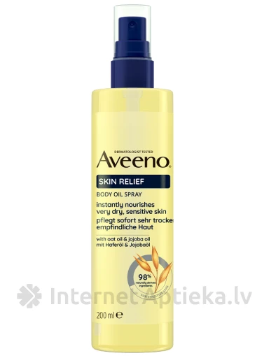 AVEENO Skin Relief ķermeņa eļļas sprejs, 200 ml | internetaptieka.lv