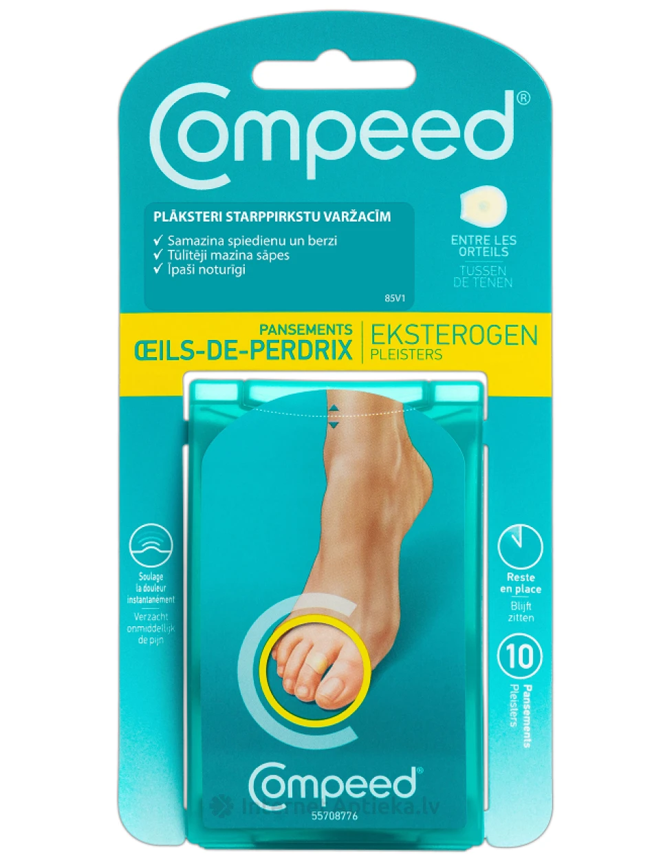 COMPEED plāksteri starppirkstu varžacīm, 10 gb. | internetaptieka.lv