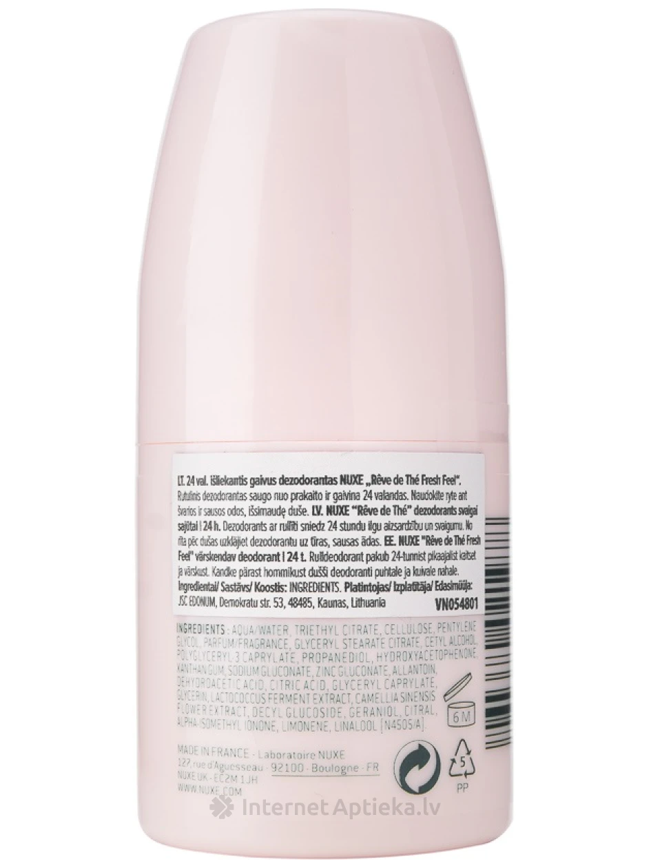 NUXE dezodorants svaigai sajūtai 24h, 50 ml | internetaptieka.lv