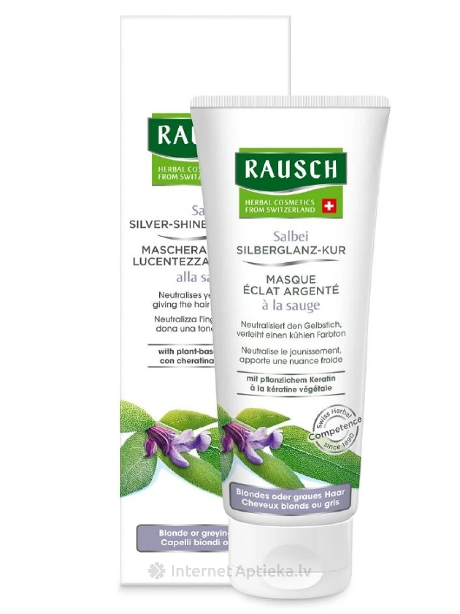 Rausch Salvei mask heledatele, pleegitatud või hallidele juustele, 100 ml | internetaptieka.lv