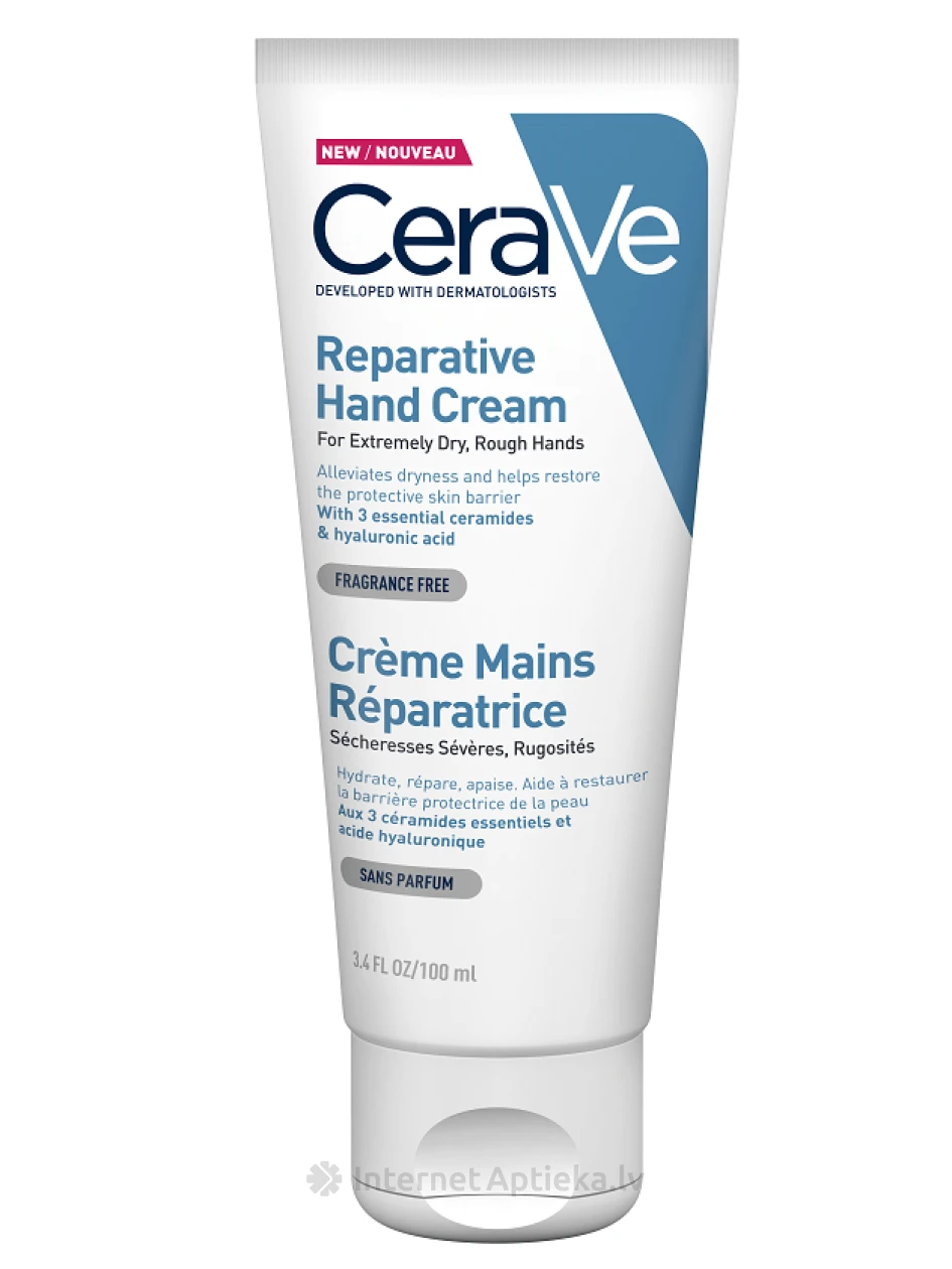 CeraVe Keramiididega taastav kreem väga kuiva kätenaha hooldamiseks, 100 ml | internetaptieka.lv
