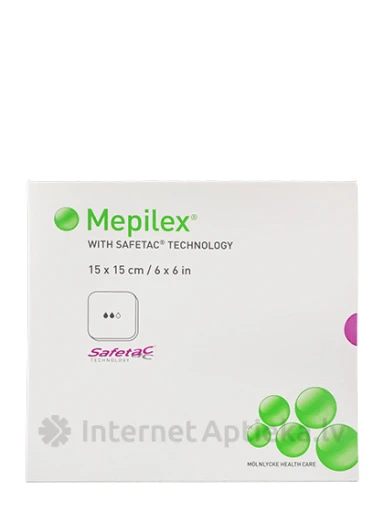 Mepilex plāksteri 15 x 15 cm, 5 gb. | internetaptieka.lv