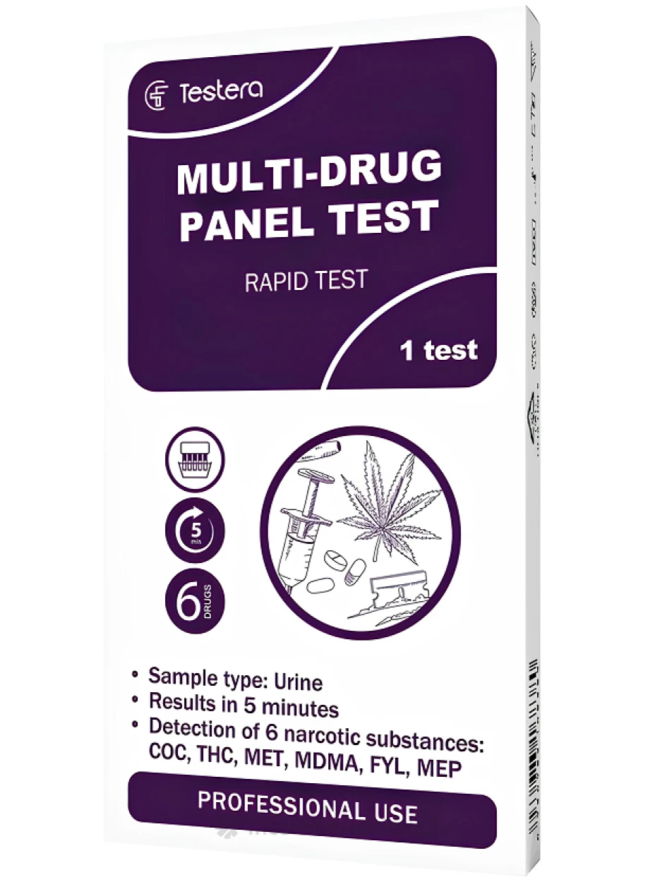 Testera Mitme narkootikumi paneeltest (6 narkootilist ainet), 1 tk. | internetaptieka.lv