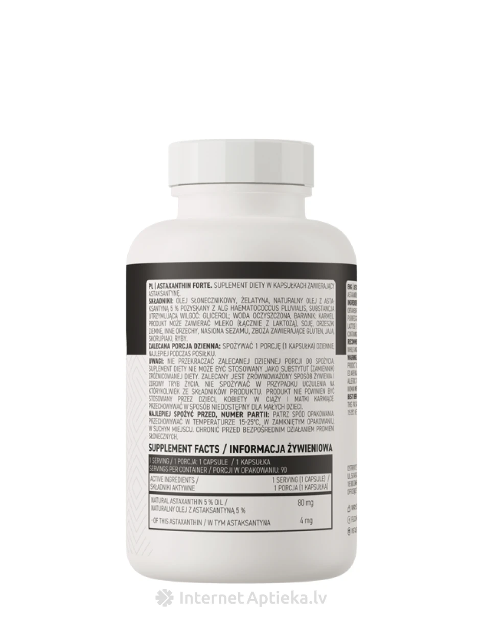 OstroVit Astaxanthin FORTE kapsulas, 90 gb. | internetaptieka.lv