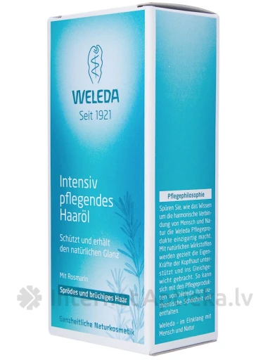 Weleda питательное масло для волос с розмарином, 50 мл | internetaptieka.lv