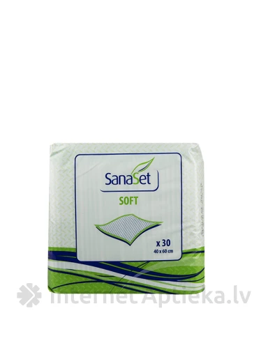 SanaSet Soft 60x40 paladziņi, 30 gb. | internetaptieka.lv