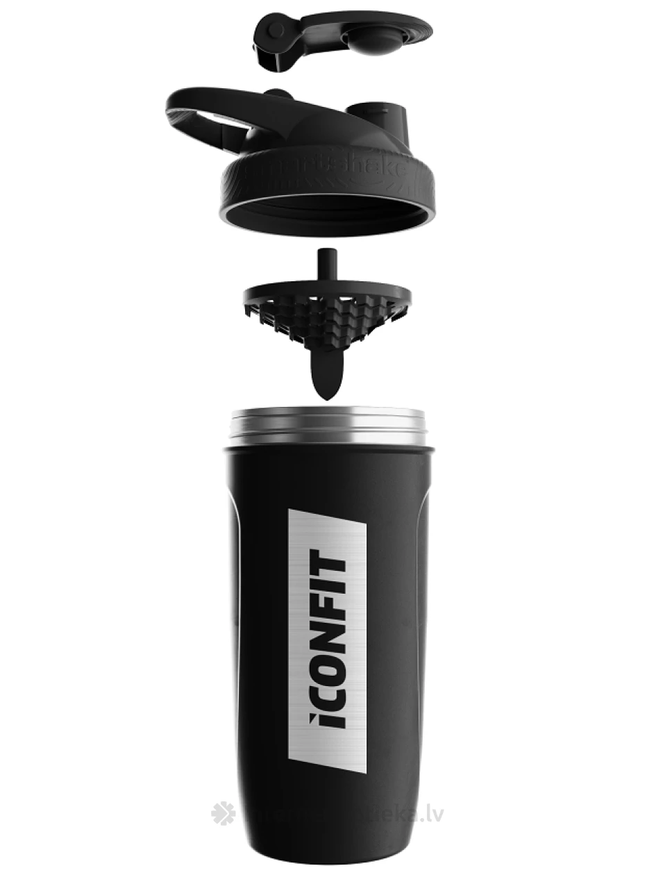 ICONFIT Shaker Reforce Stainless Steel Melns, 900 ml | internetaptieka.lv
