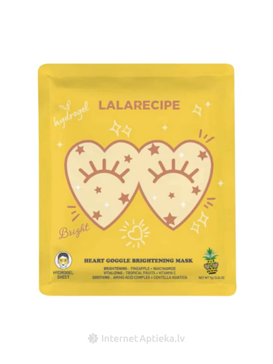 Lalarecipe Heart Goggle izgaismojoša acu maska, 1 gab | internetaptieka.lv