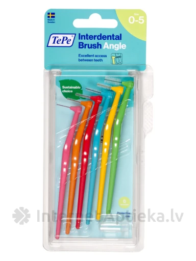 TePe Interdental Brush Angle hambavaheharjade segakomplekt, kõik suurused, 6 tk | internetaptieka.lv