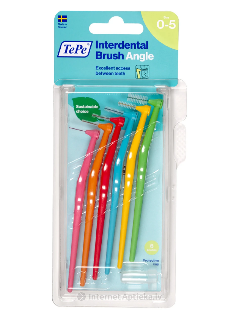 TePe Interdental Brush Angle hambavaheharjade segakomplekt, kõik suurused, 6 tk | internetaptieka.lv