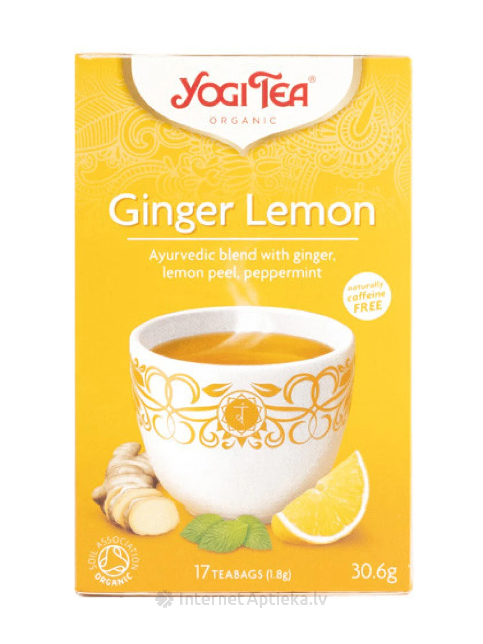 Tēja Yogi Ginger Lemon, 17 paciņas | internetaptieka.lv