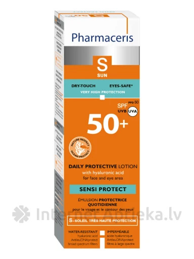 Pharmaceris S Sensi Protect SPF50+ aizsargājošs losjons sejai, 50 ml | internetaptieka.lv
