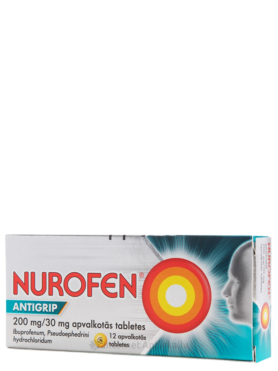 Nurofen Antigrip, 12 таблеток в оболочке | internetaptieka.lv