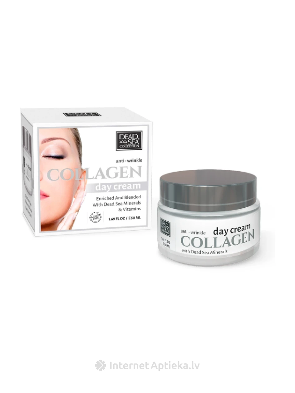 DSC Collagen Pretgrumbu dienas sejas krēms ar kolagēnu un Nāves jūras minerāliem, 50 ml | internetaptieka.lv