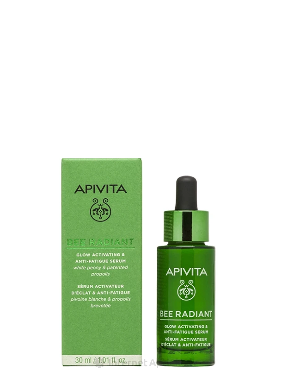 APIVITA BEE RADIANT spindesio aktyvatorius ir nuovargio mažinimo serumas, 30 ml | internetaptieka.lv
