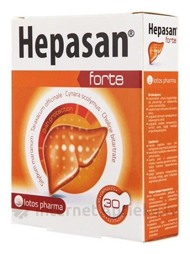 Hepasan Forte, 30 kapslit | internetaptieka.lv