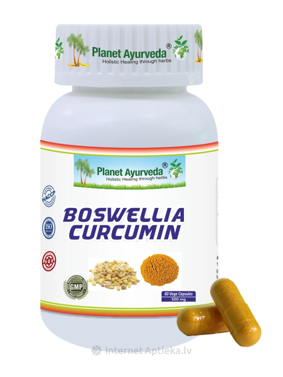 Planet Ayurveda® Bosvēlija-kurkumīns Organic, 60 kapsulas | internetaptieka.lv