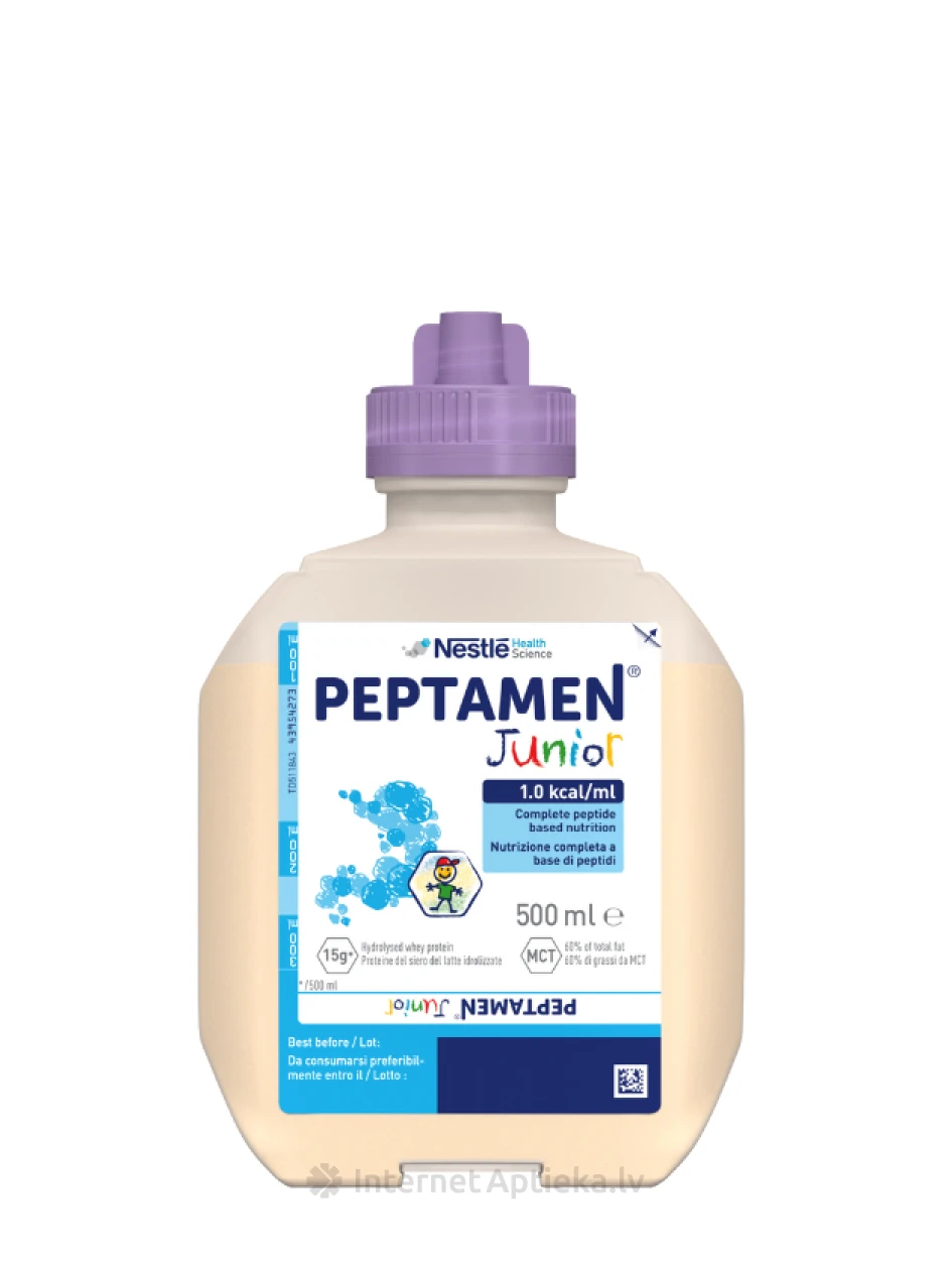 Nestle Peptamen Junior neutral Toit meditsiiniliseks otstarbeks, 500 ml | internetaptieka.lv