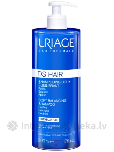 URIAGE D.S. Мягкий балансирующий шампунь, 500 мл | internetaptieka.lv