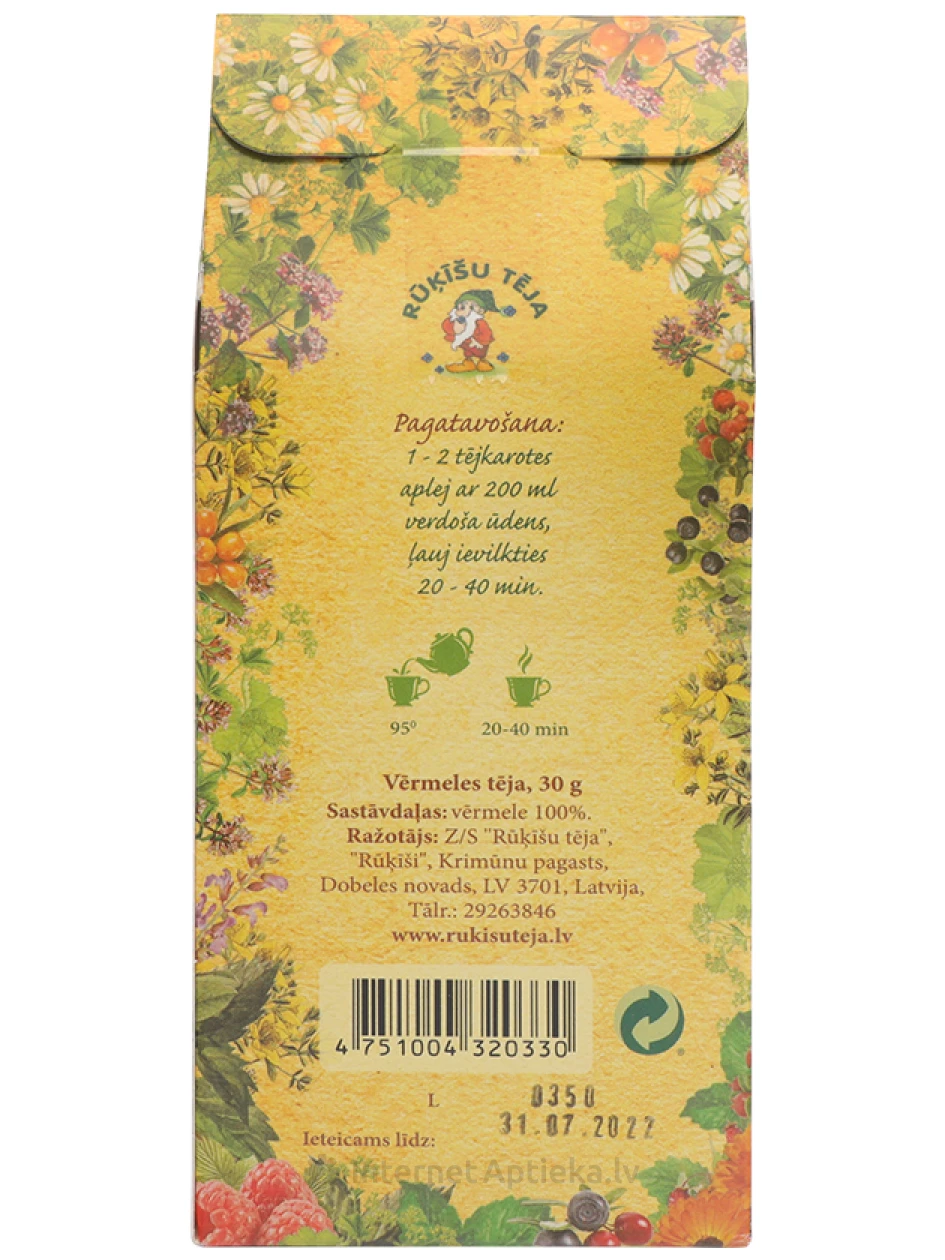 Rūķīšu Vērmeles tēja, 30 g | internetaptieka.lv