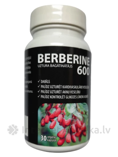 Berberine 600, 30 kapsulas | internetaptieka.lv