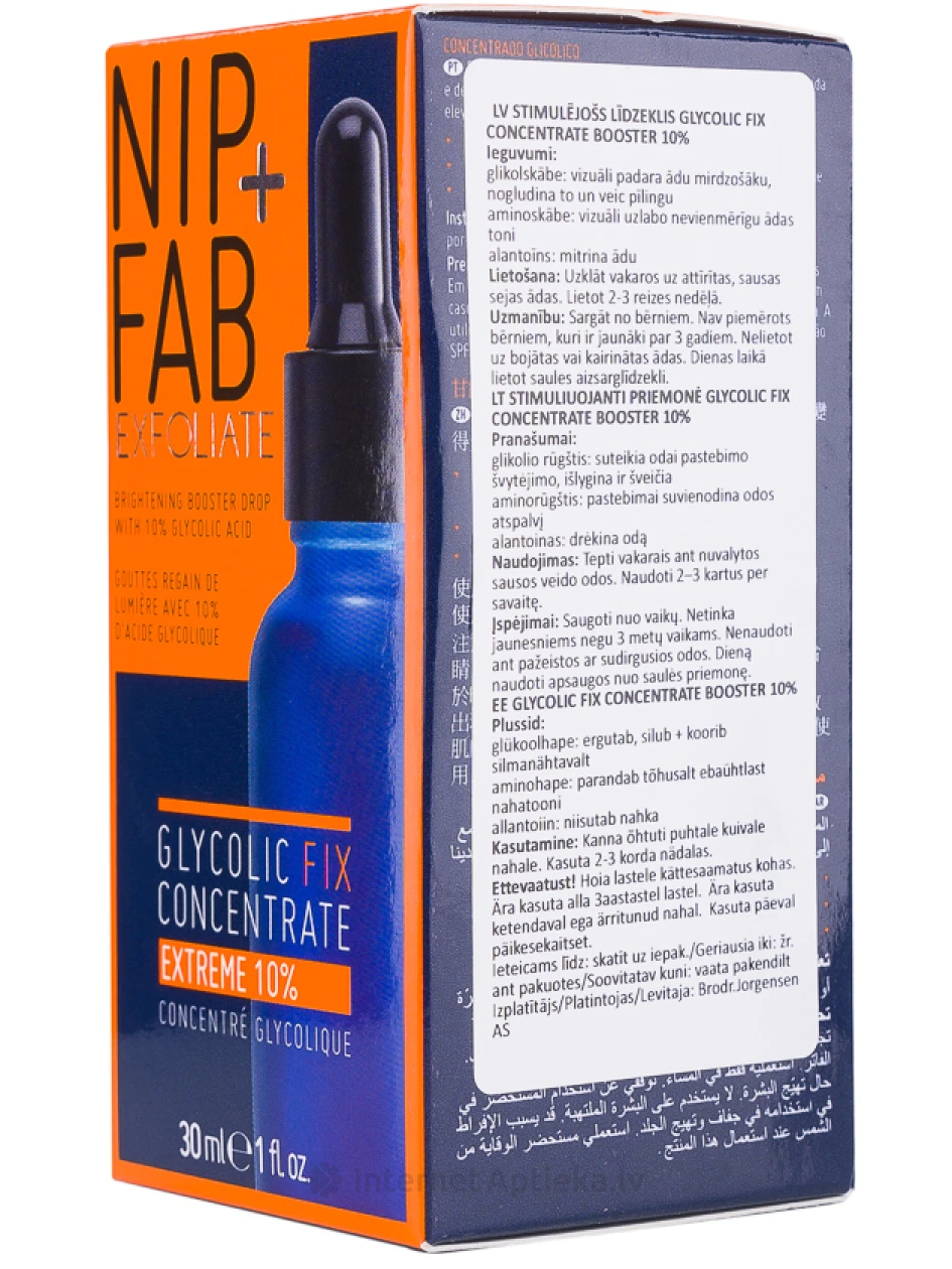 NIP+FAB glükooli kontsentraat näoseerum 10%, 30 ml | internetaptieka.lv