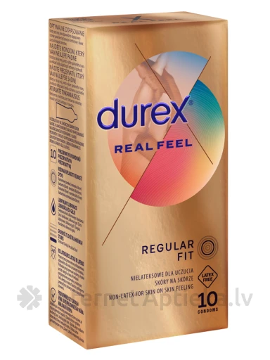 DUREX prezervatīvi Real Feel, 10 gb. | internetaptieka.lv