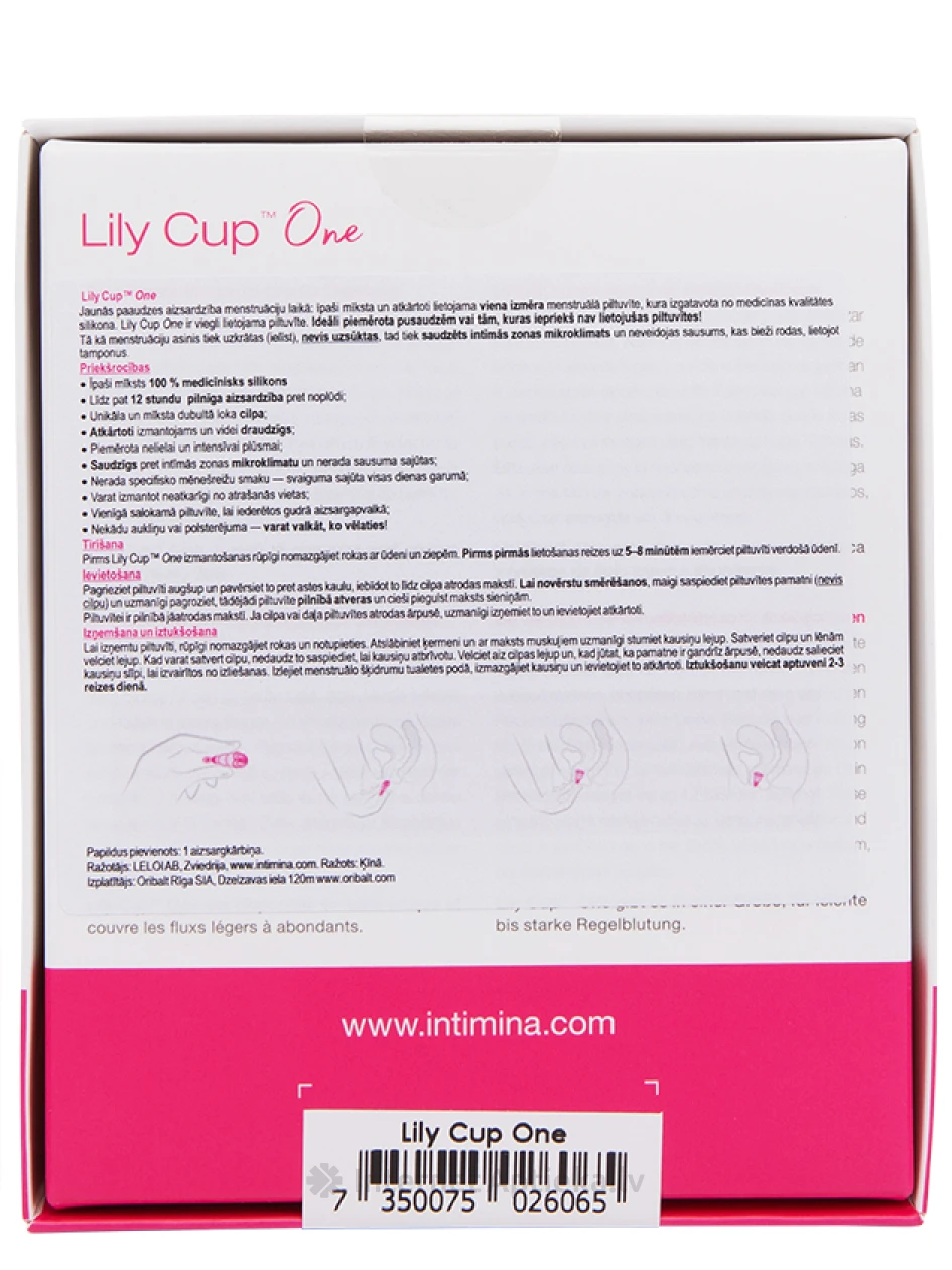 Intimina Lily Cup One menstruālā piltuve, 1 gb. | internetaptieka.lv