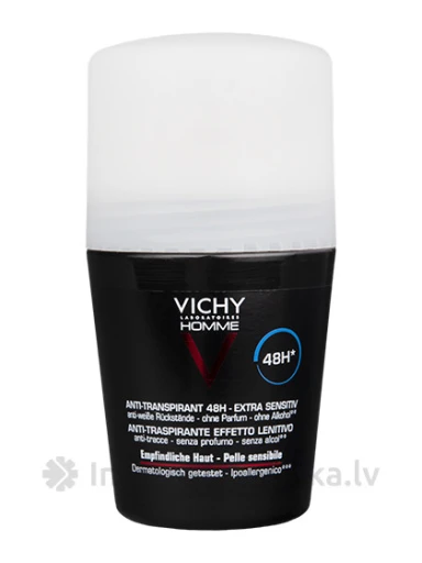 Vichy Homme dezodorants ar rullīti vīriešiem, jutīgai ādai, 50 ml | internetaptieka.lv