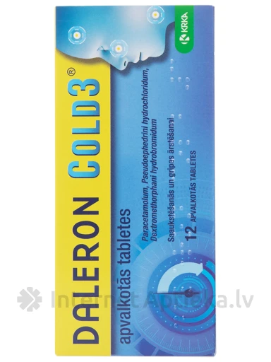 Daleron Cold 3, 12 tabletes | internetaptieka.lv