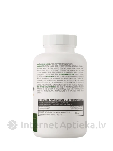 OstroVit African Mango VEGE kapsulas, 60 gb. | internetaptieka.lv