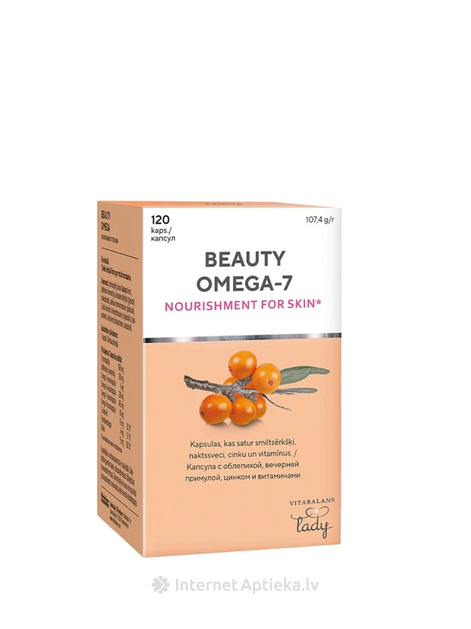 Vitabalans beauty omega 7, 120 kapslit | internetaptieka.lv