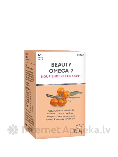 Vitabalans beauty omega 7, 120 kapsulas | internetaptieka.lv