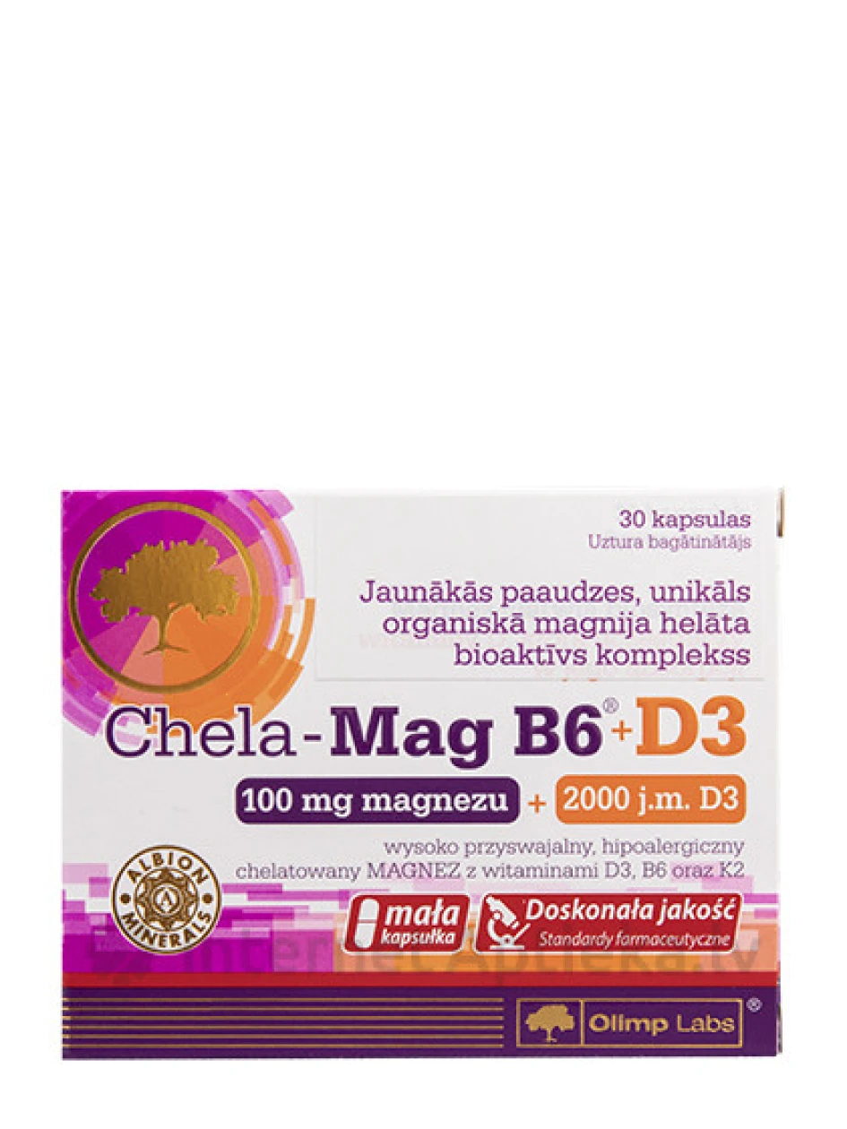 Olimp Labs Chela Mag B6+D3, 30 kapsulas | internetaptieka.lv