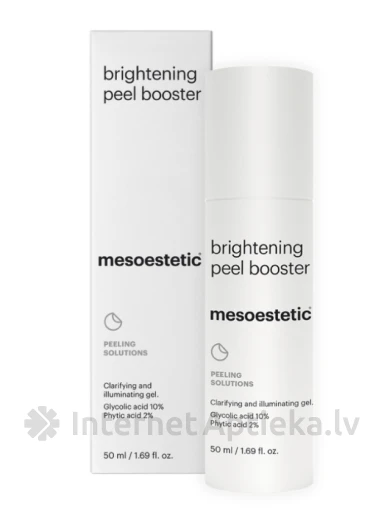 Mesoestetic brightening peel booster ādas toni izlīdzinoša želeja hiperpigmentētai ādai, 50 ml | internetaptieka.lv