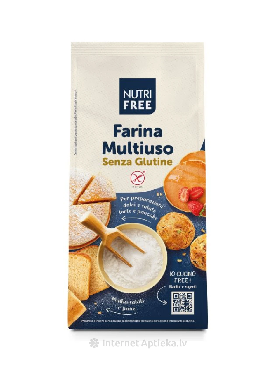 NUTRIFREE FARINA MULTIUSO gluteenivaba universaalne jahu, 1000 g | internetaptieka.lv