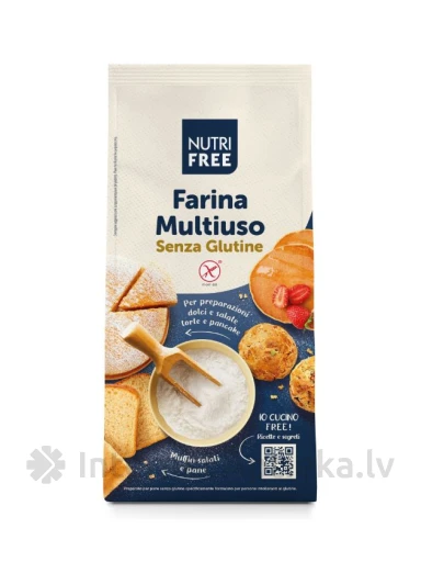 NUTRIFREE FARINA MULTIUSO безглютеновая универсальная мука, 1000 г | internetaptieka.lv