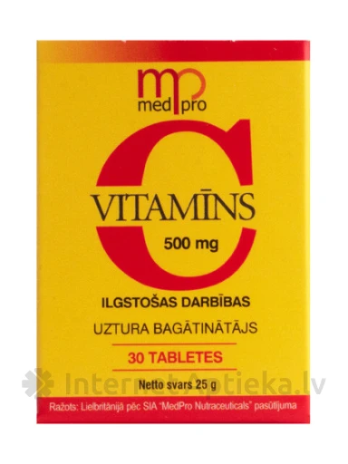 Medpro C-vitamiin, 30 tabletti | internetaptieka.lv