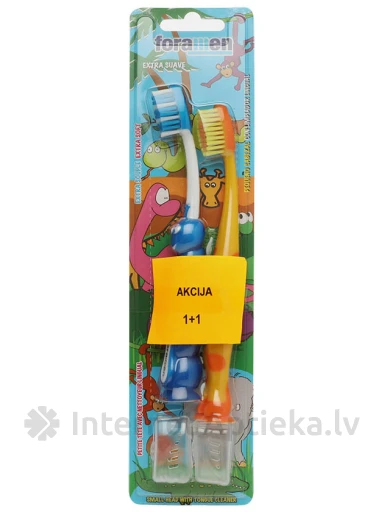 Foramen Animals kids&junior hambahari + keelepuhastusvahend, 2 tk. | internetaptieka.lv