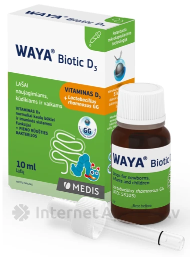 WAYA Biotic + vitamīns D3, 10 ml | internetaptieka.lv