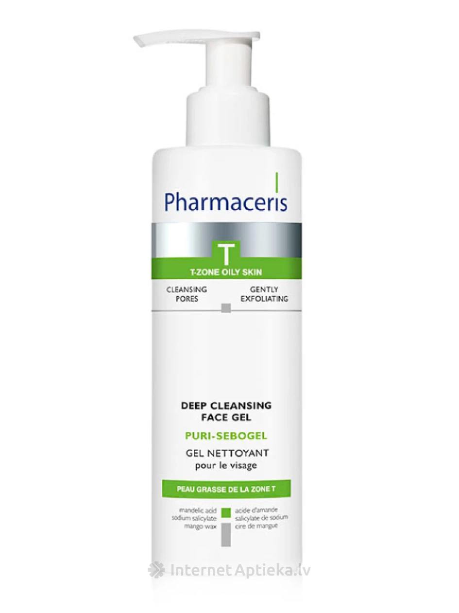 Pharmaceris T-Puri Sebogel dziļi attīrošs gels sejai, 190 ml | internetaptieka.lv