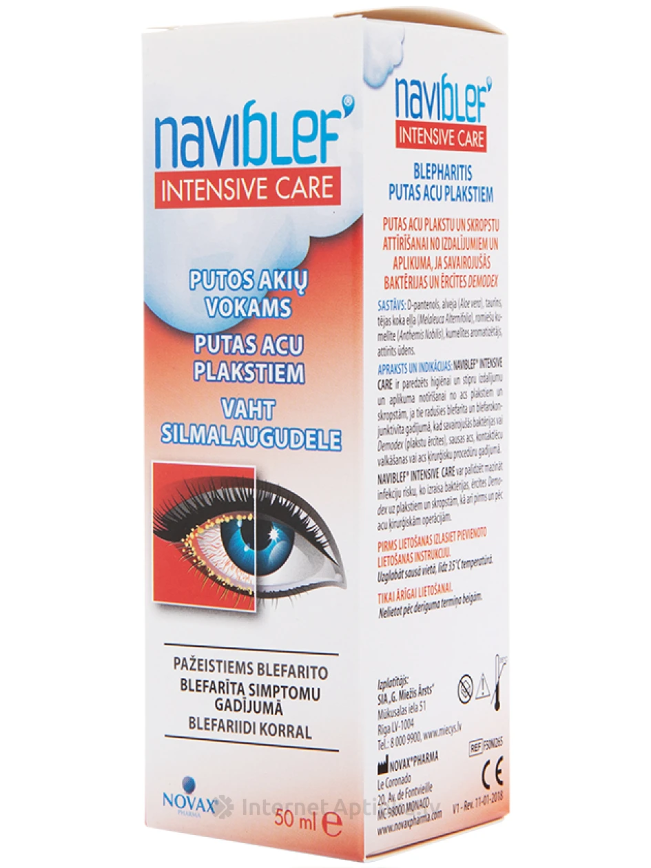 Naviblef Intensive care putas acu plakstiem, 50 ml | internetaptieka.lv