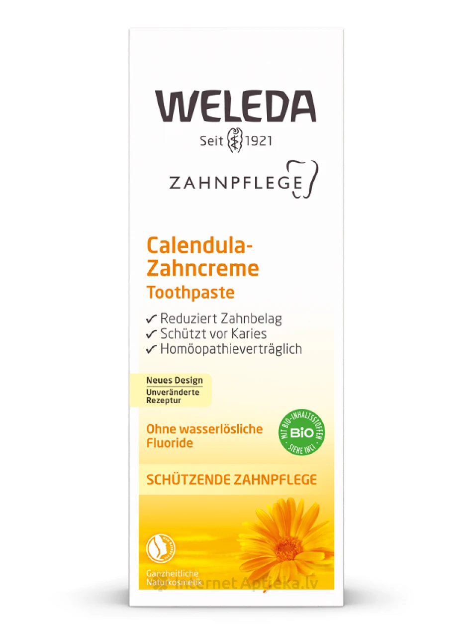 Weleda Zobu pasta ar kliņģerītēm, 75 ml | internetaptieka.lv