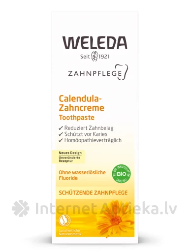 Weleda зубная паста с экстрактом календулы, 75 мл | internetaptieka.lv