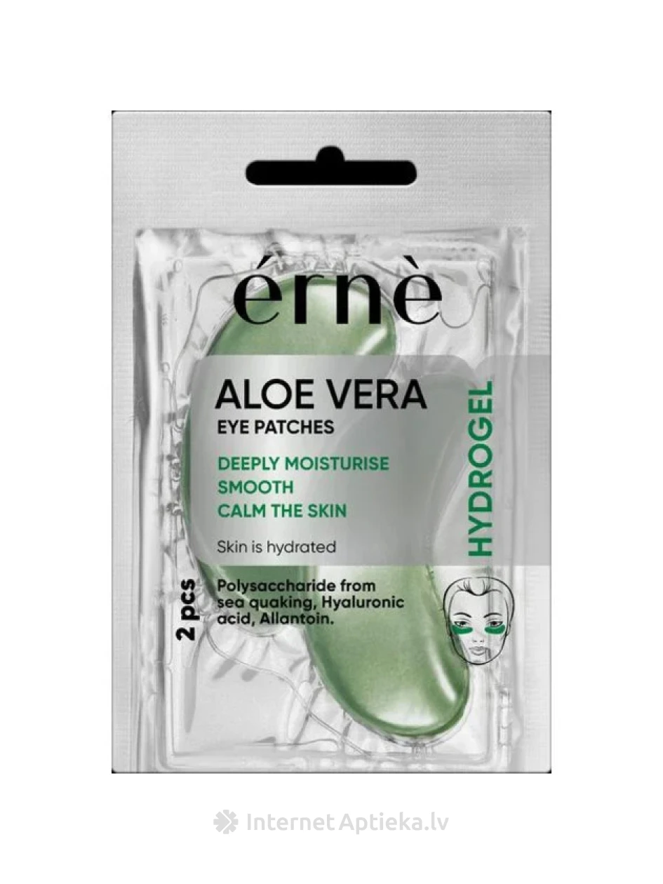 Erne hidrogela acu spilventiņi ar alvejas ekstraktu, 2 gb. | internetaptieka.lv