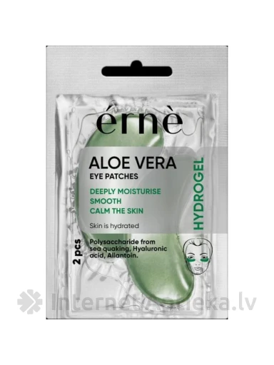 Erne hüdrogeeliga silmapadjad aaloe vera ekstraktiga, 2 tk | internetaptieka.lv